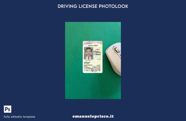 Patente di guida USA Georgia stile verificato secondo il modello FRONTALE photol